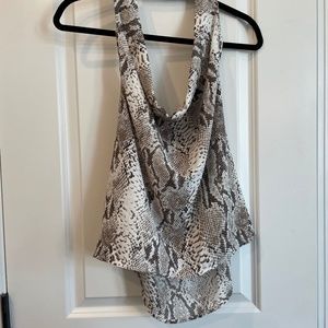 Vici, Concord Snake Print Ruffle Tiered Tunic - Small / Snake